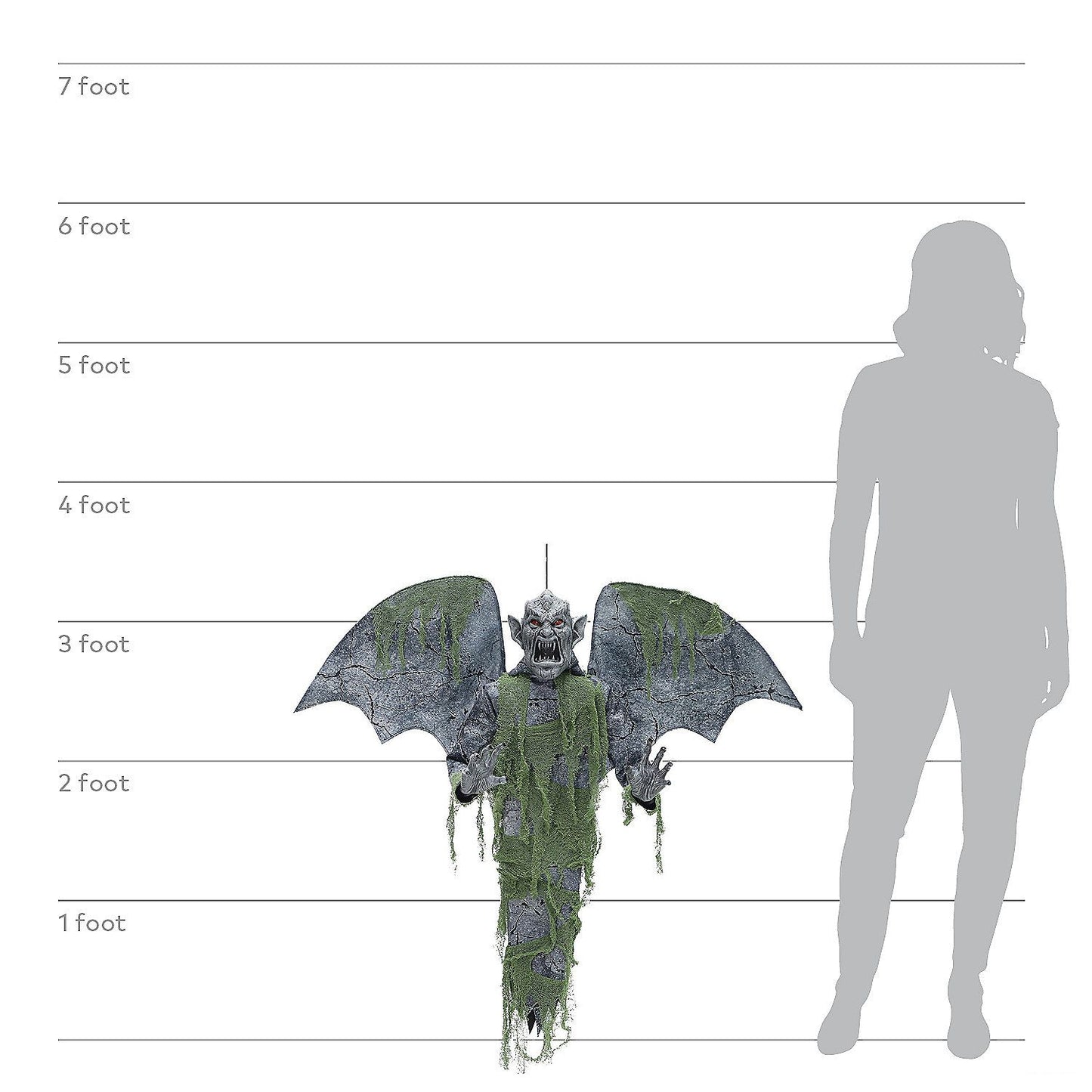 40" Hanging Gargoyle Prop Halloween Decoration