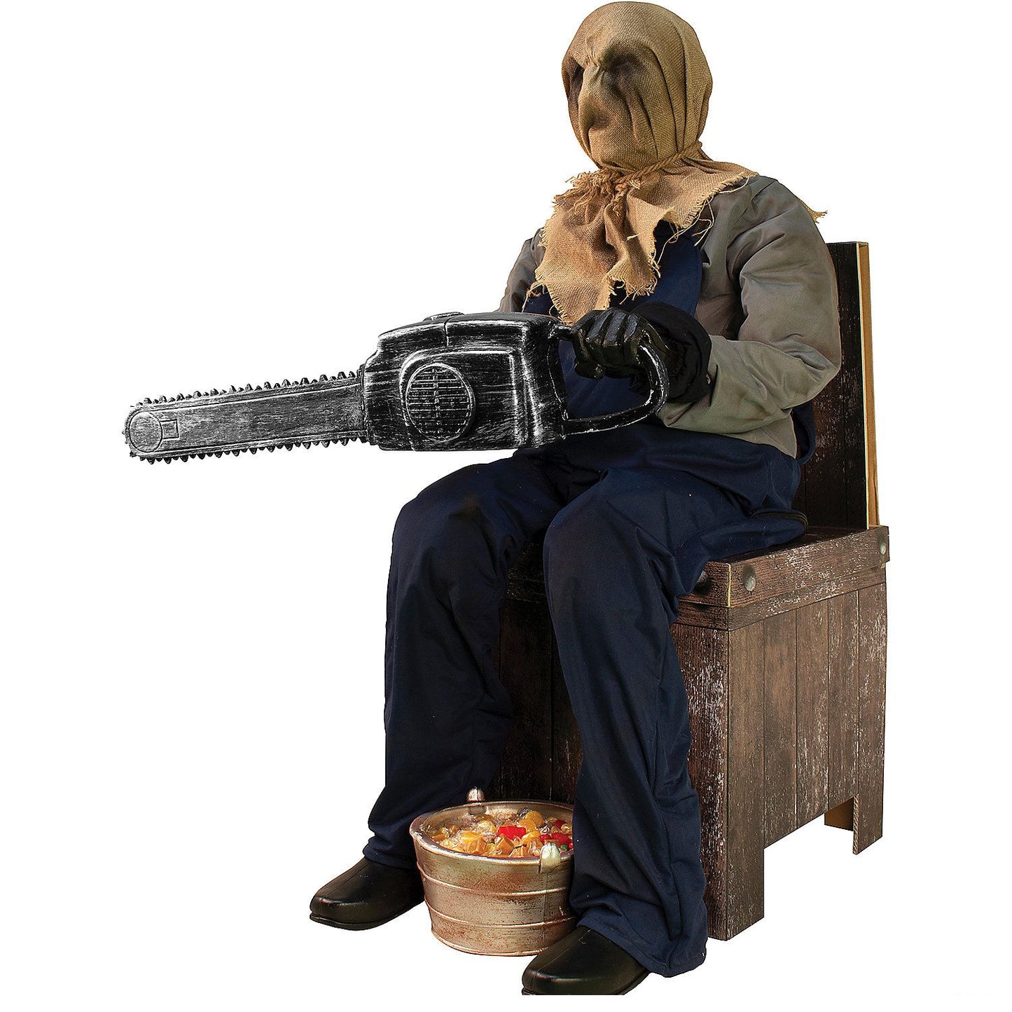 45" Seated Animated Chainsaw Greeter Prop