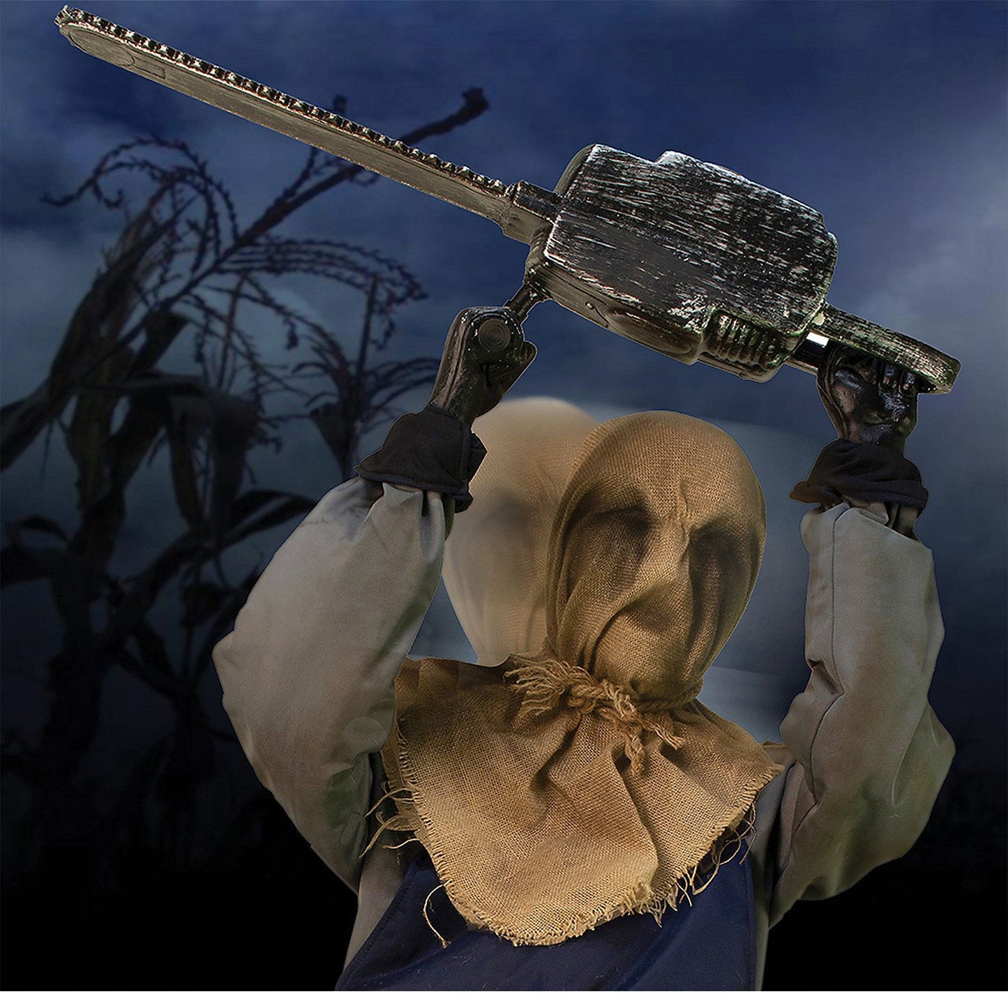 45" Seated Animated Chainsaw Greeter Prop