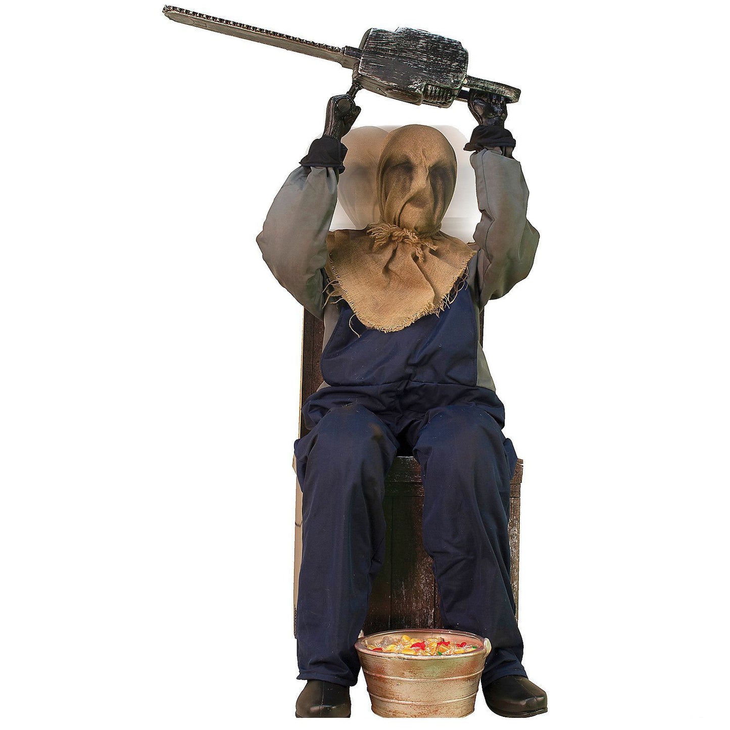 45" Seated Animated Chainsaw Greeter Prop