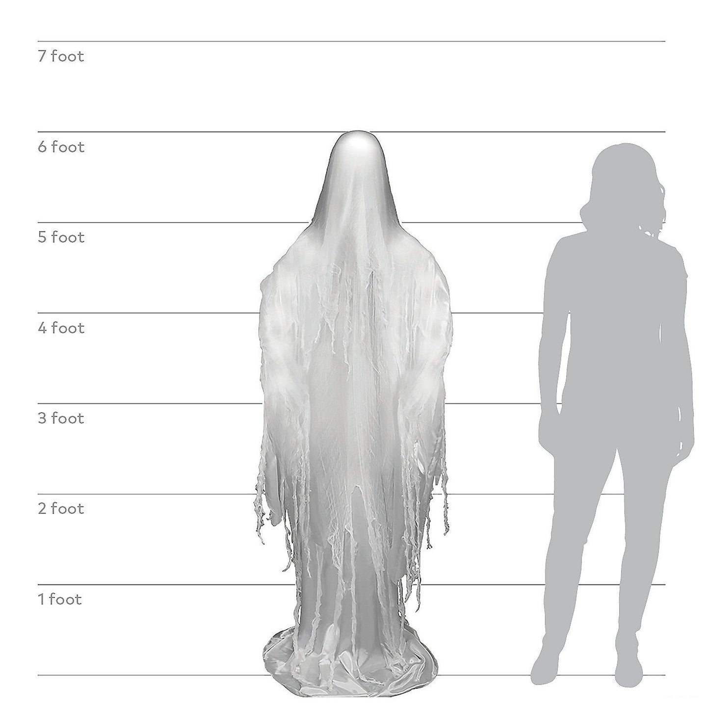6 Ft. Rising Ghost Animated Prop Halloween Decoration