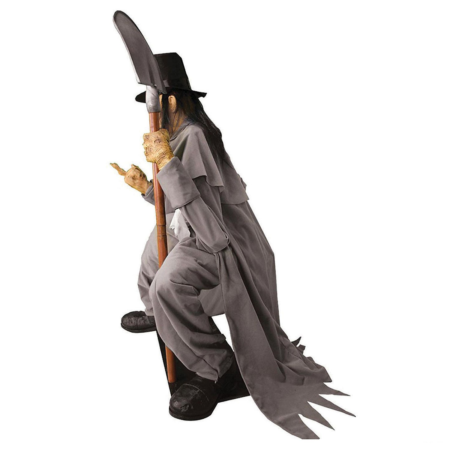 Crouching Grave Digger Halloween Decoration