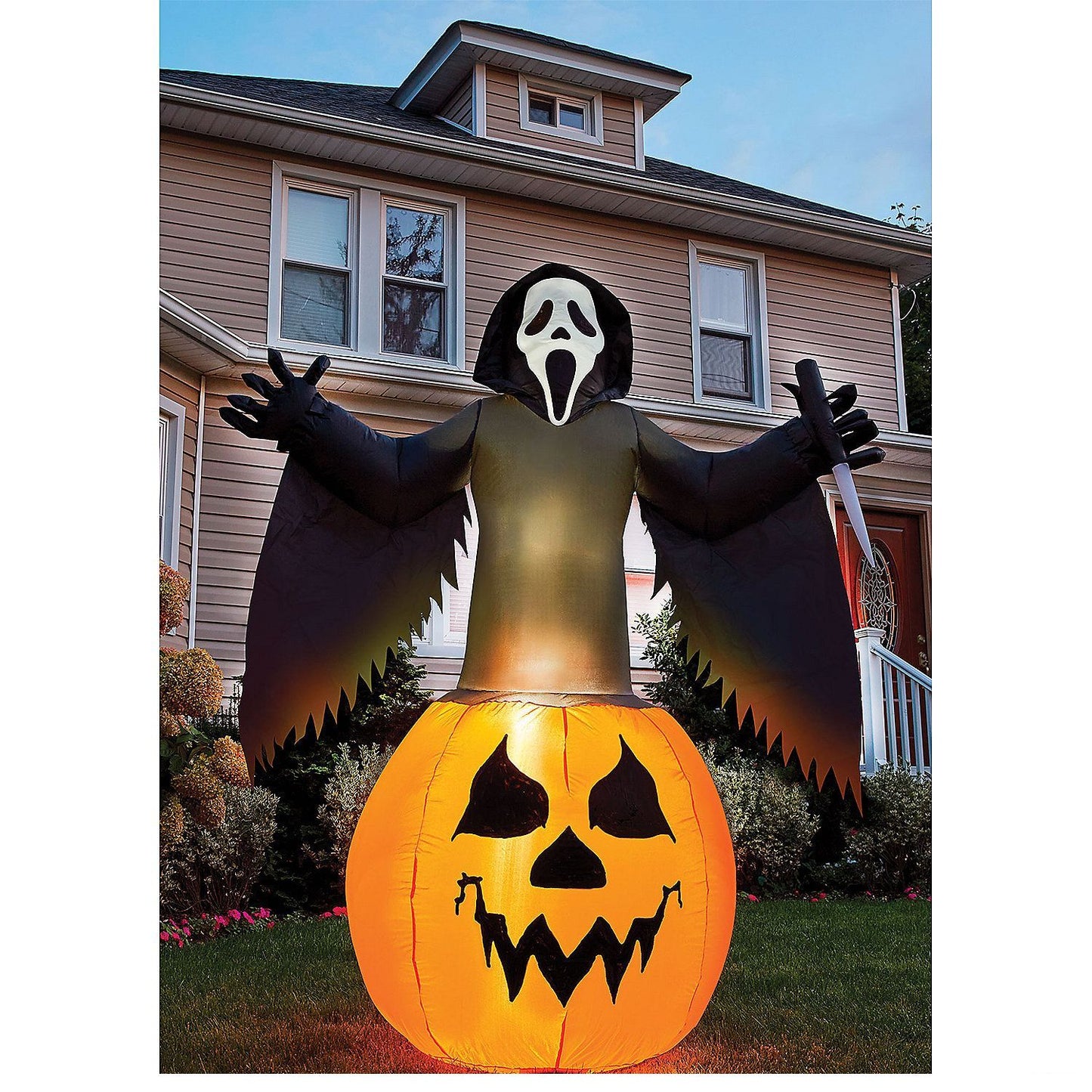6' Ghostface Pumpkin Lawn Inflatable Decoration