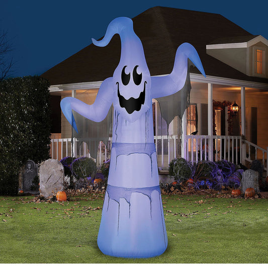 12 Ft. Blow-Up Inflatable Floating Ghost with Built-In LED Lights Outdoor Yard Decoration