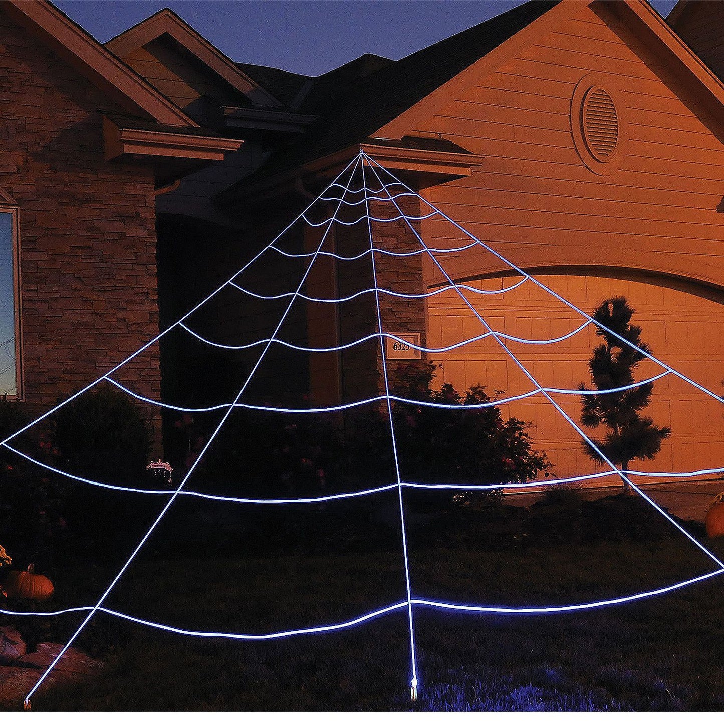 24' Spider Yard Web Light-Up 210 LED