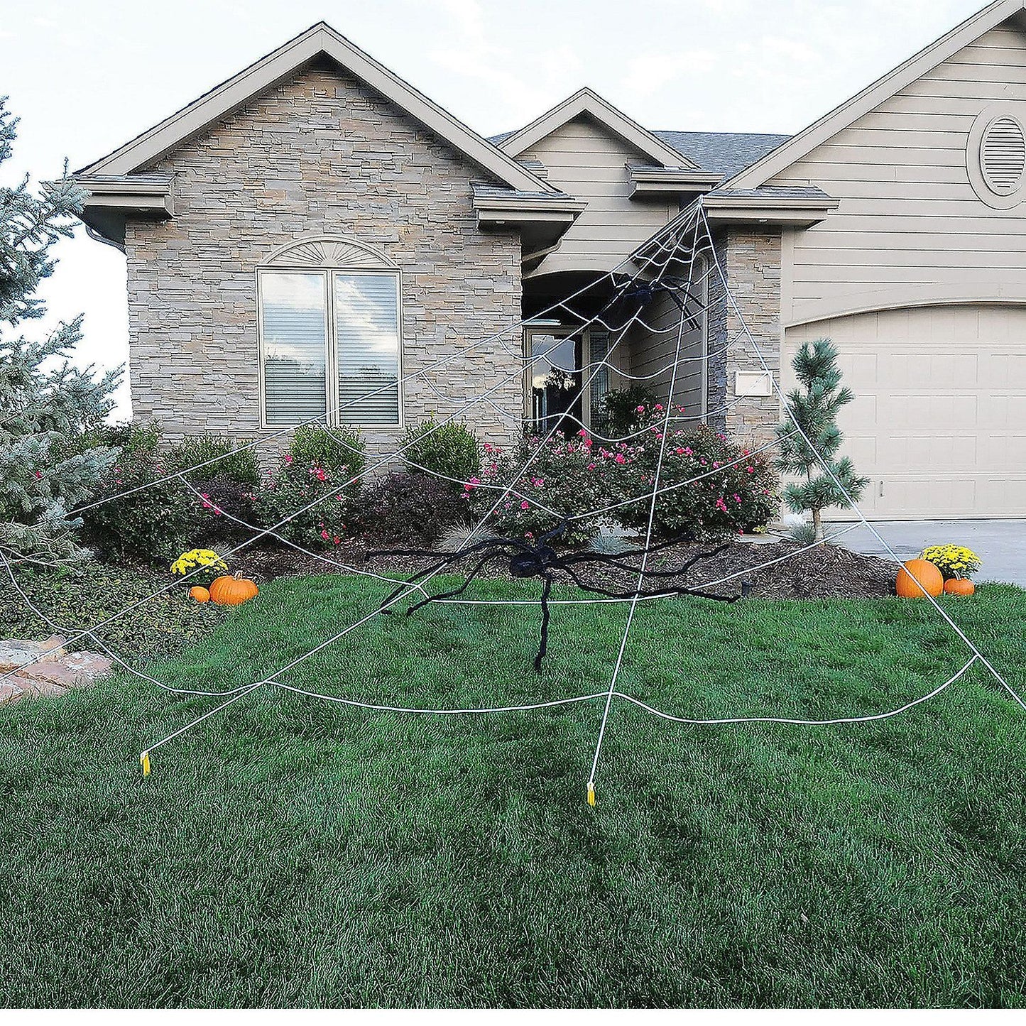 24' Spider Yard Web Light-Up 210 LED