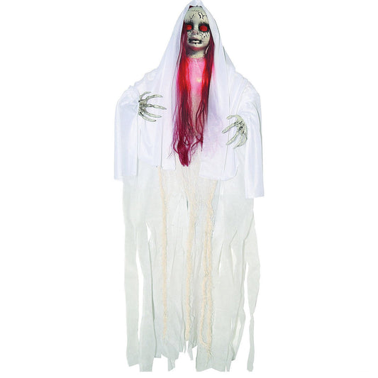 39" Hanging Light Up Ghost Doll Decoration
