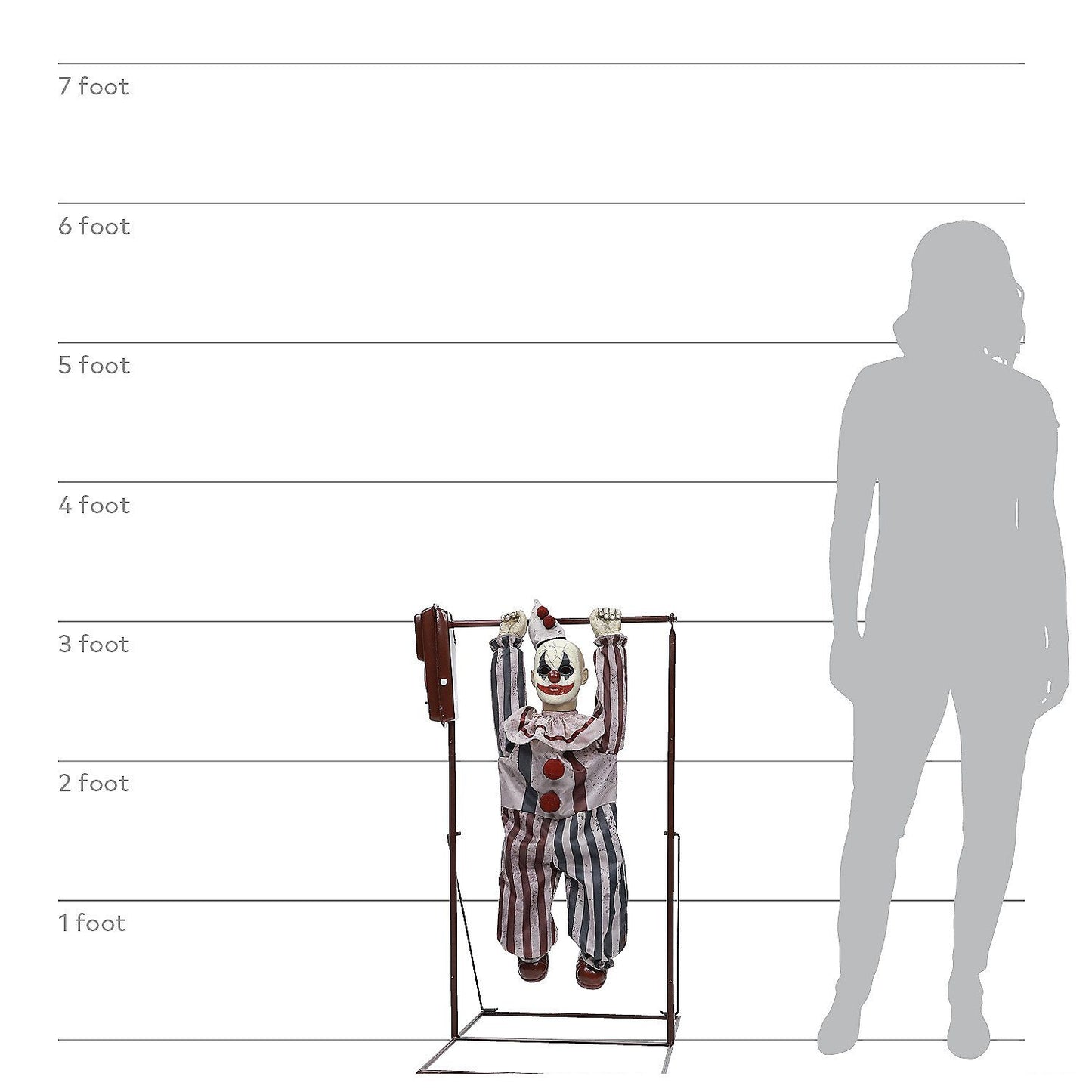 3 Ft. Animated Tumbling Clown Doll Halloween Decoration