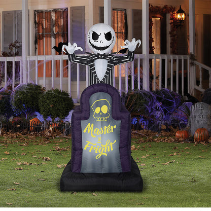 42" Blow Up Inflatable Nightmare Before Christmas Master of Fright Jack Skellington Halloween Outdoor Yard Decoration