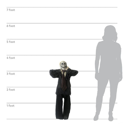 43" Hanging Skull Man Animated