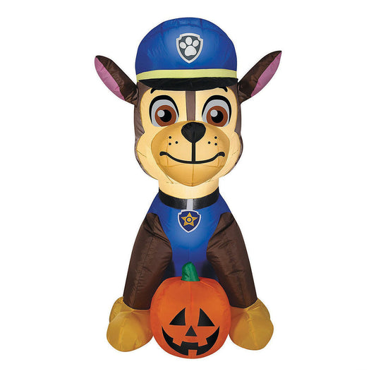 50" Blow Up Inflatable PAW Patrol Chase with Pumpkin Outdoor Halloween Yard Decoration