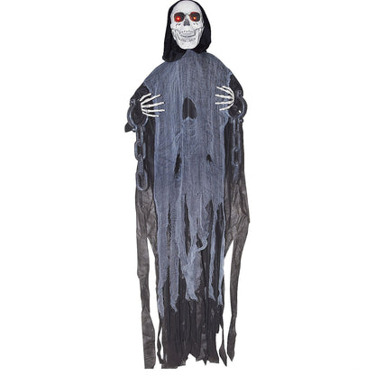 60" Animated Light-Up Hanging Ghost Skeleton in Chains Halloween Decoration