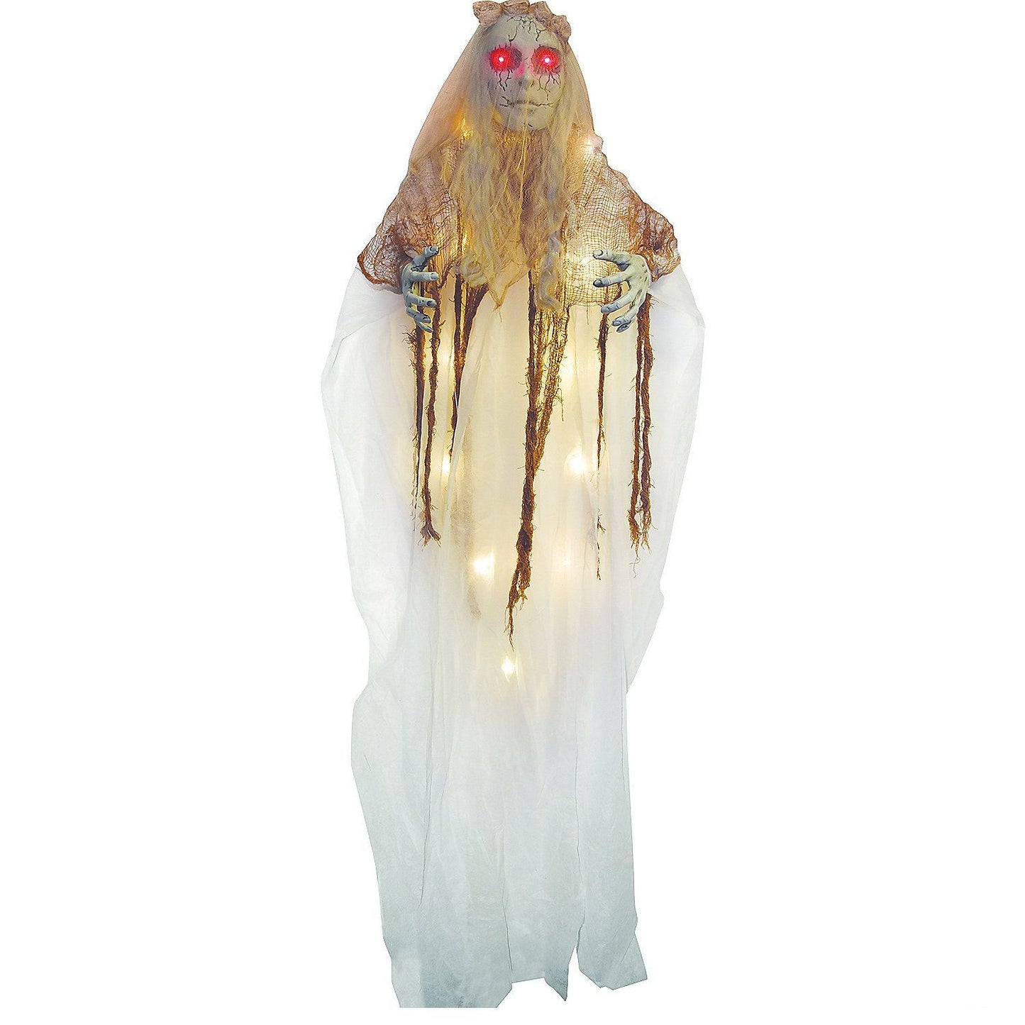 70" Hanging Illuminated Ghost Bride Decoration