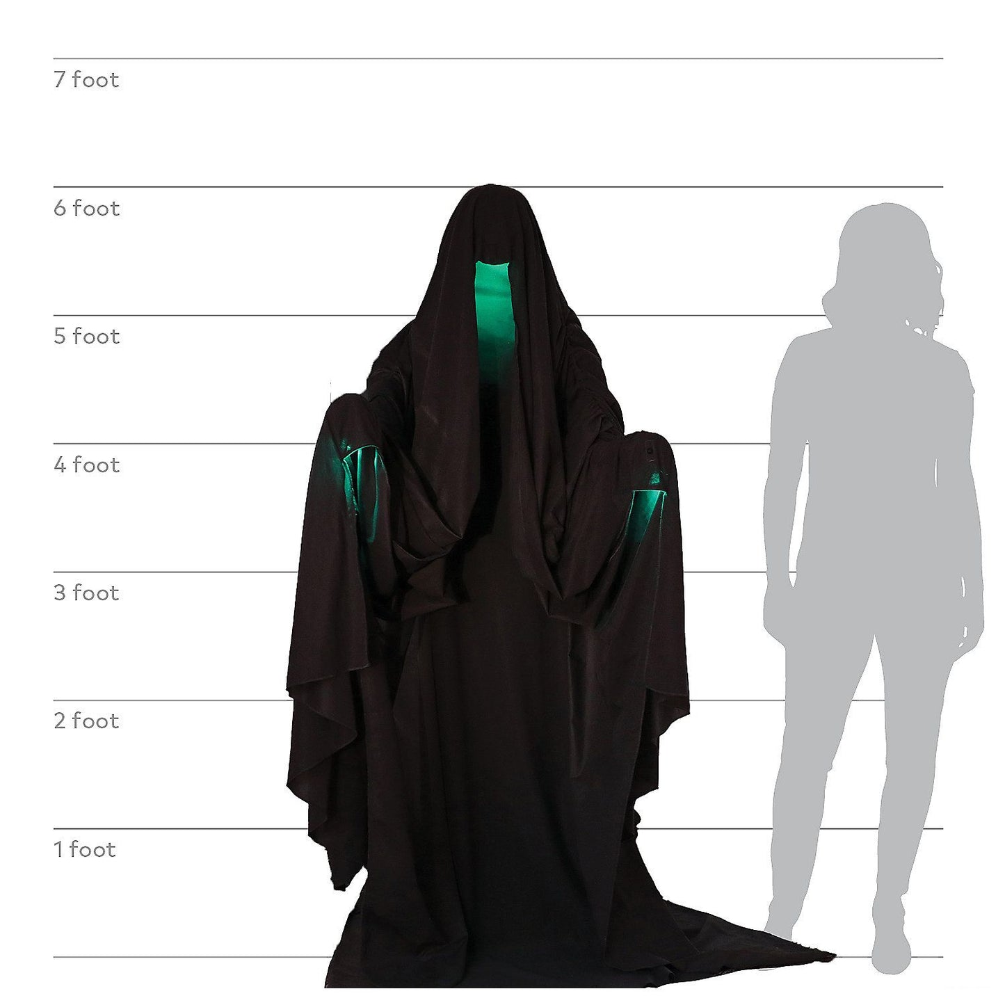 72" Hooded Phantom Animated Prop