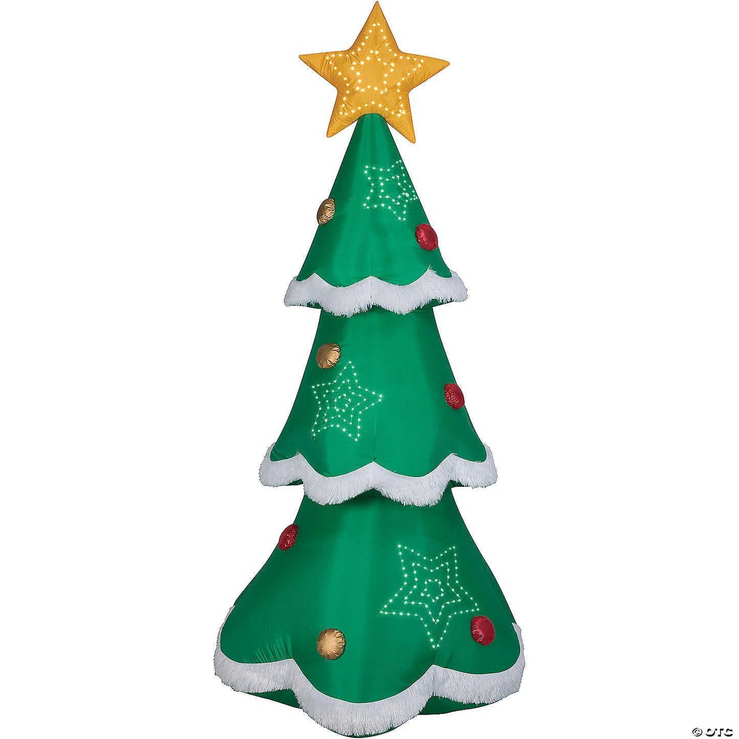 7.5 ft. Blow-Up Inflatable Mixed Media Christmas Tree with Built-In LED Lights Outdoor Yard Decoration