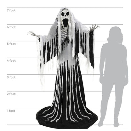 7' Animated Towering Wailing Soul Halloween Decoration