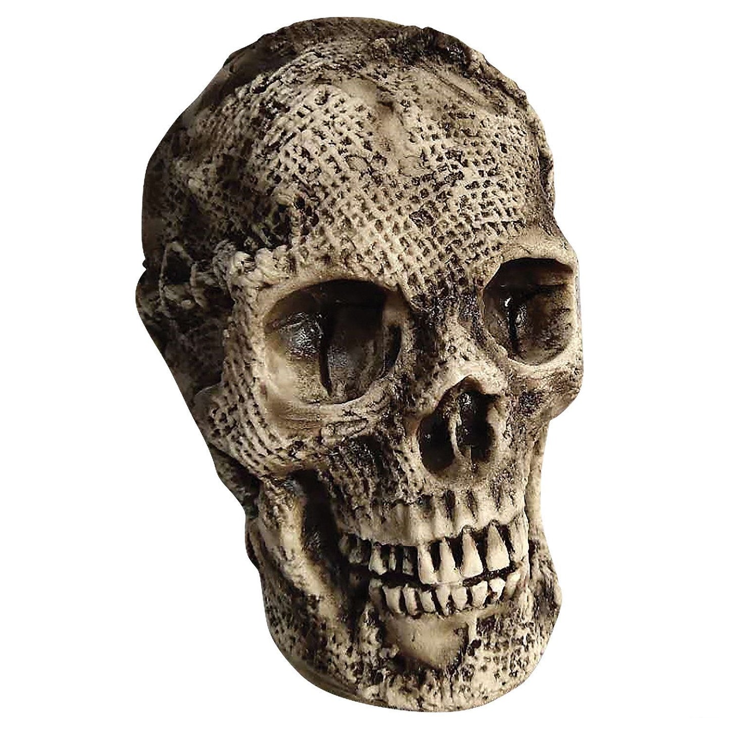 7" Burlap Skull Face