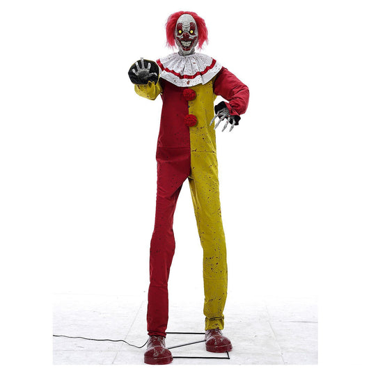 7' Pesky the Clown Animated Halloween Decoration