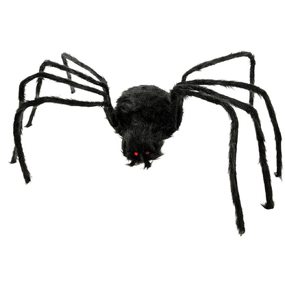 80" Black Furry Spider Decoration