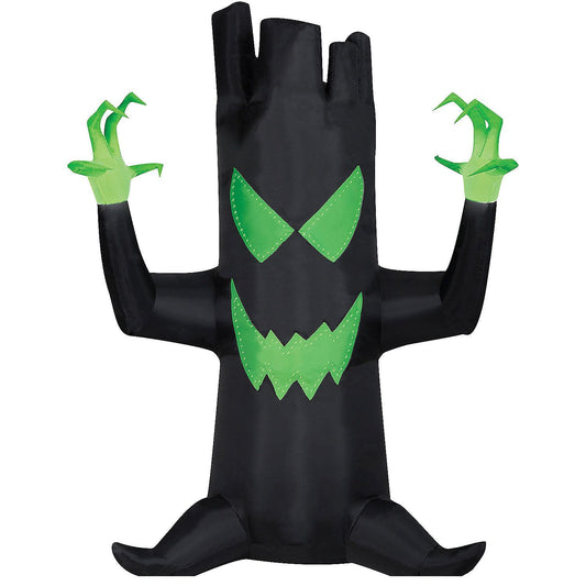 83" Blow-Up Inflatable Light-Up Black Tree with Built-In LED Lights Outdoor Yard Decoration