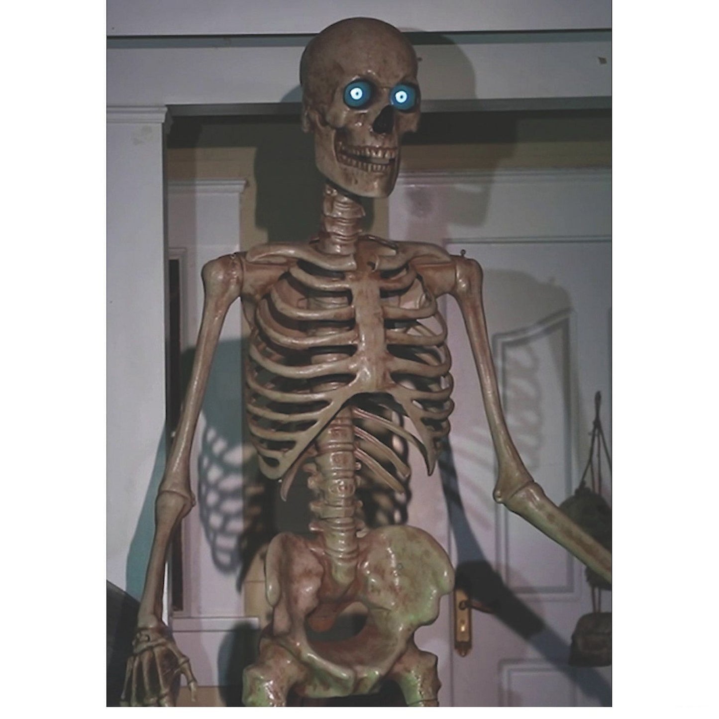 8' Towering Skeleton with Projection Eyes