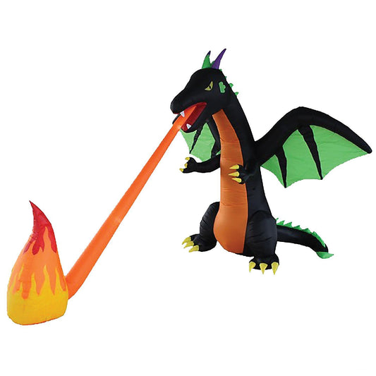 9 Ft. Fire Breathing Dragon Inflatable Outdoor Yard Decoration