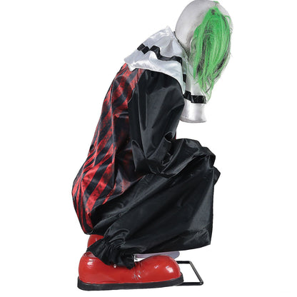 Animated Crouching Red Clown Prop