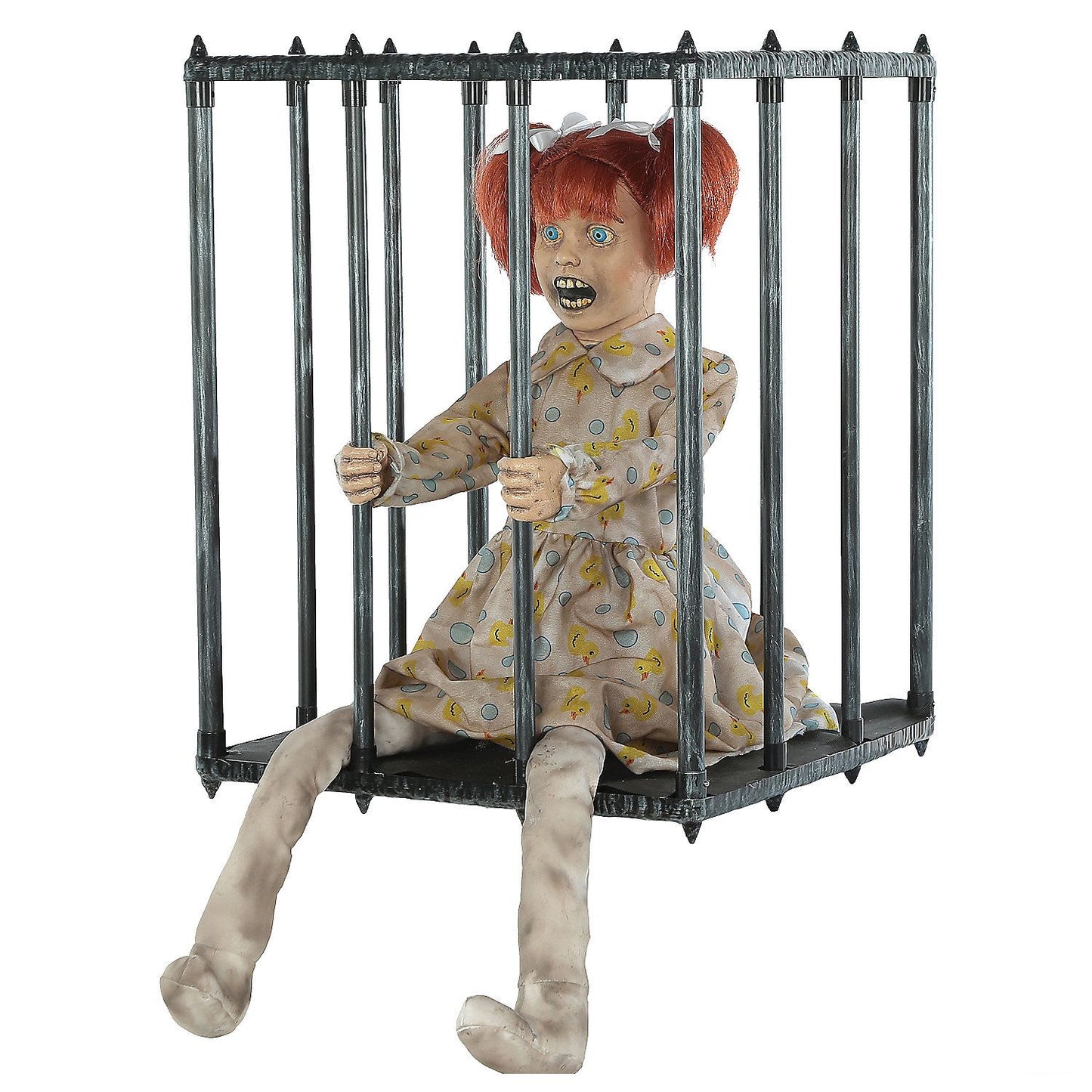 Animated Screaming Caged Kid Walk Around Accessory