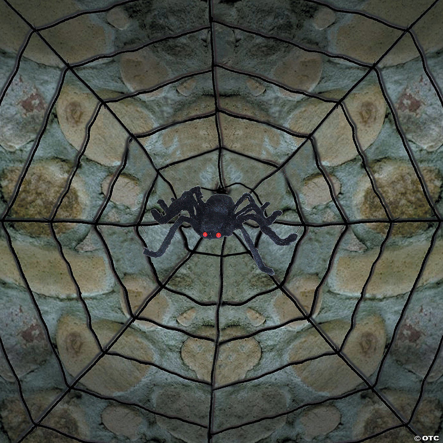 Giant Spider with Web Decoration