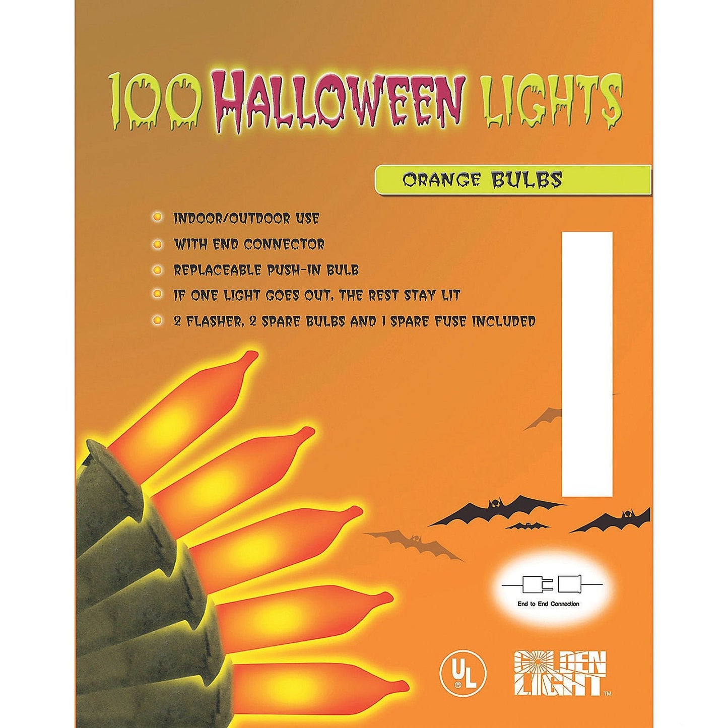 Halloween Lights Orange 100-Count