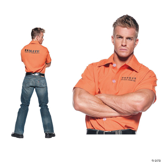 Men's Orange Prisoner Shirt Costume