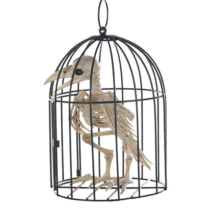 Skeleton Crow in a Cage