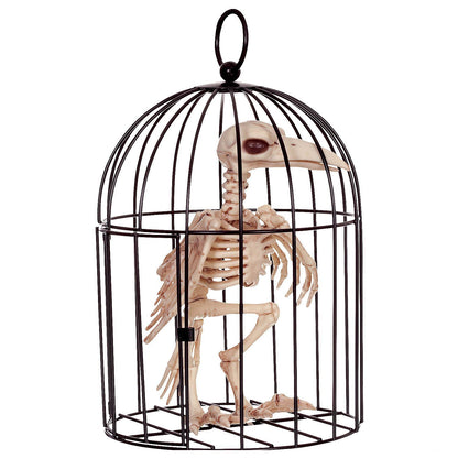 Skeleton Crow in a Cage