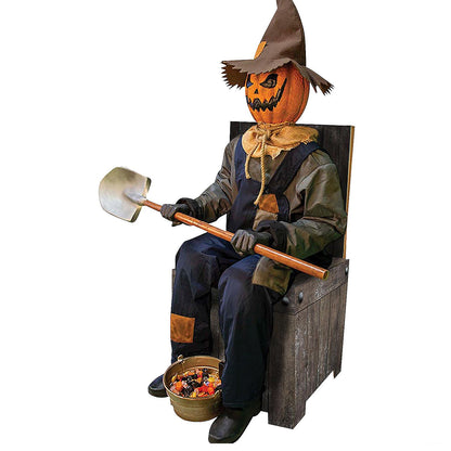 Smiling Jack Greeter with Chair Halloween Decoration