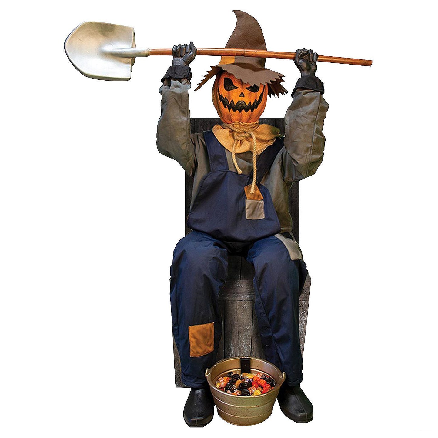 Smiling Jack Greeter with Chair Halloween Decoration