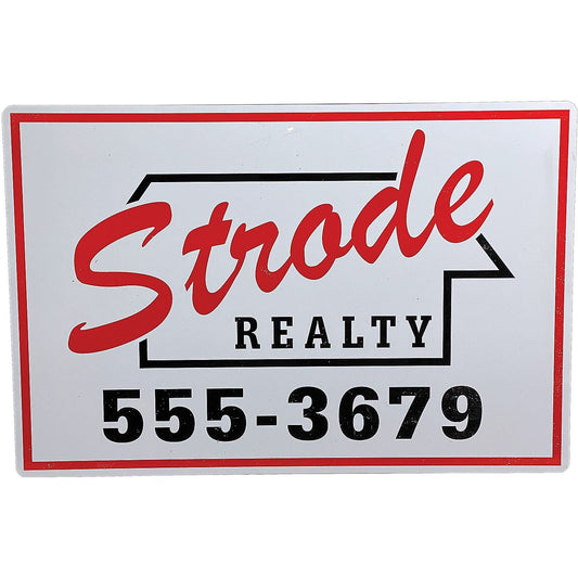 Strode Realty Metal Sign