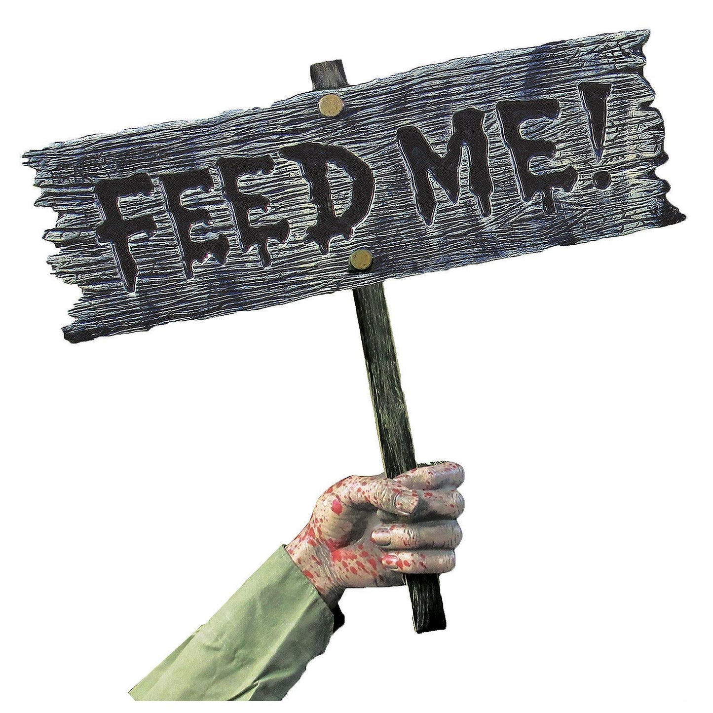 Warning From Below-Feed Me Sign