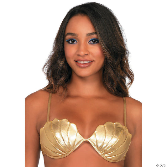 Women's Gold Mermaid Shell Bra