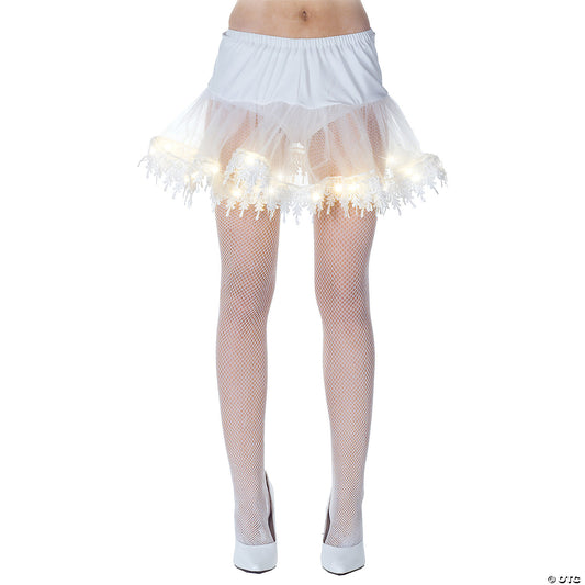 Women's White Light-Up Tutu Petticoat